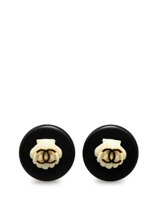 CHANEL Pre-Owned 1996 ココマーク シェル イヤリング - Farfetch