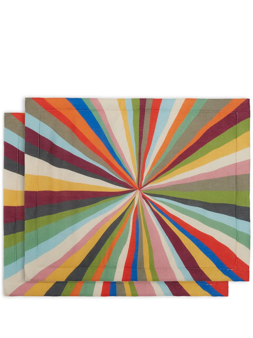 La DoubleJ Rainbow Rays placemats (set of two) | Green | Image 1