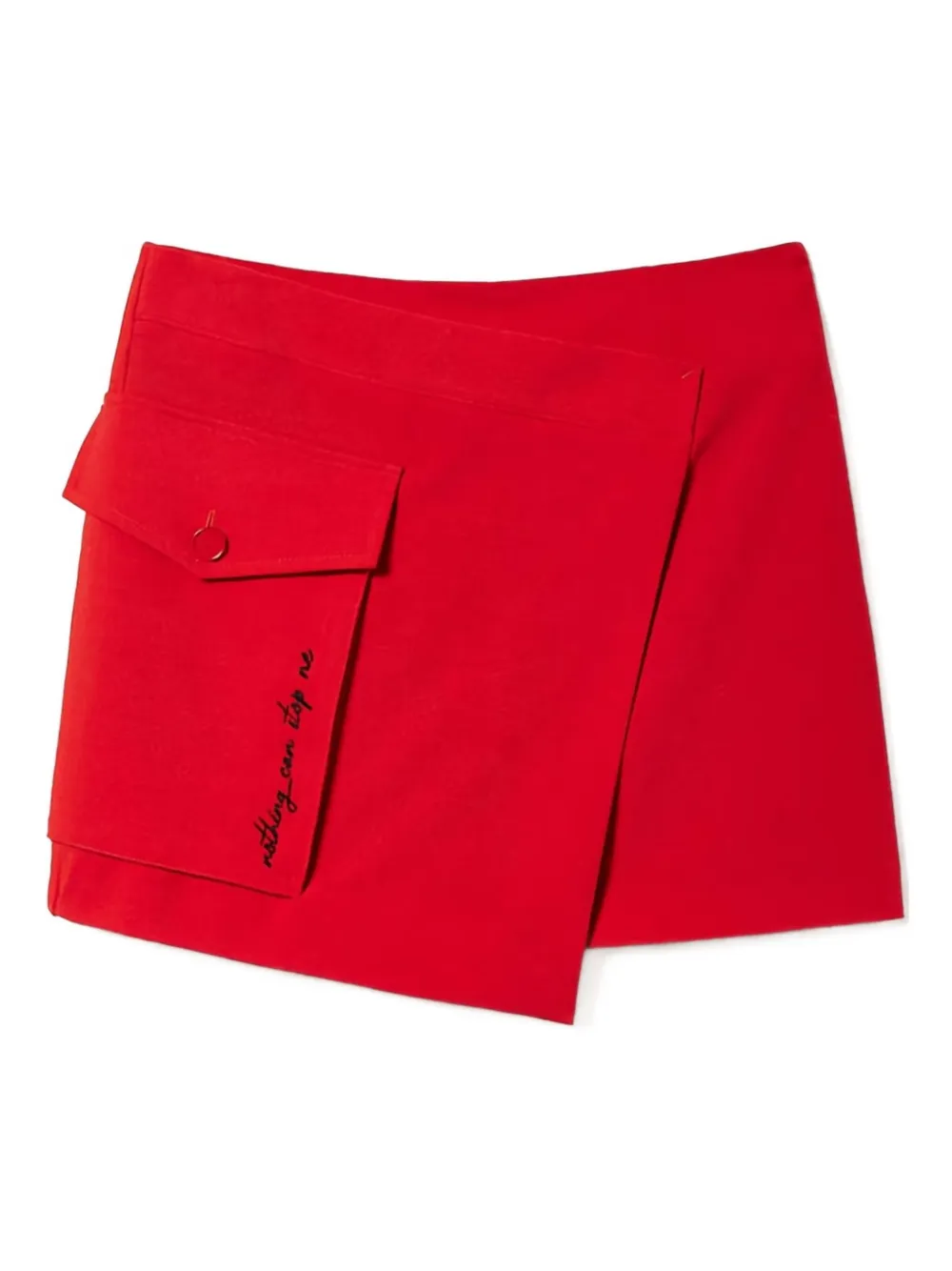 TWINSET pocket-detail embroidered mini skirt | Red | Image 1