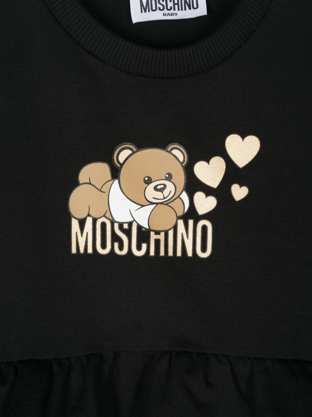 Moschino Kids Sweater met teddybeer-patroon Zwart