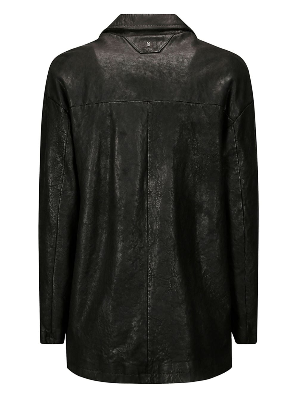 Salvatore Santoro distressed leather blazer - Zwart