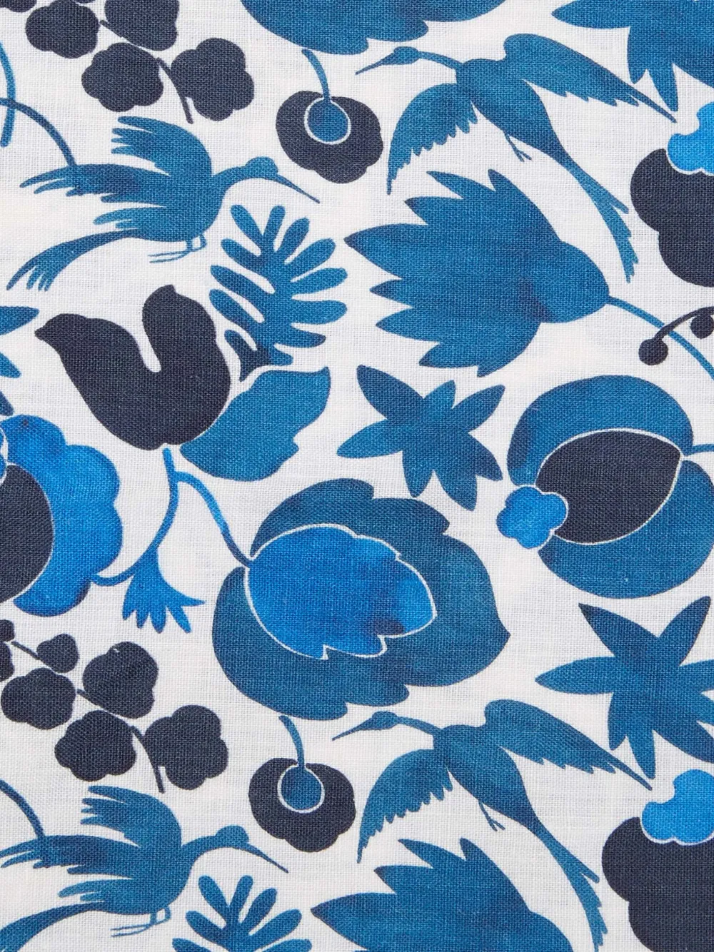 La Doublej Wildbird Large Napkins (set Of Two) In Blue