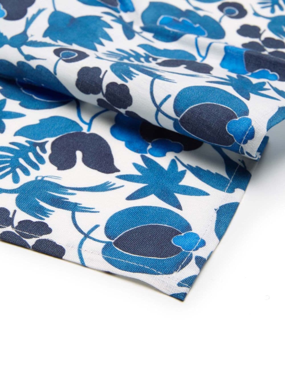 La DoubleJ Twee Wildbird grote servetten - Blauw