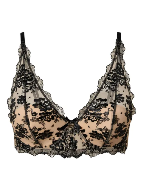 TWINSET embroidered-tulle bralette