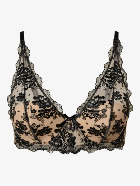 TWINSET embroidered-tulle bralette