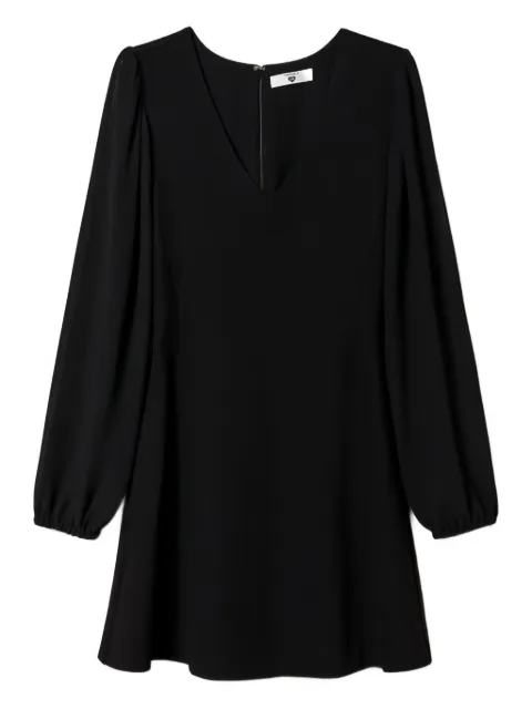 TWINSET georgette-sleeves V-neck mini dress