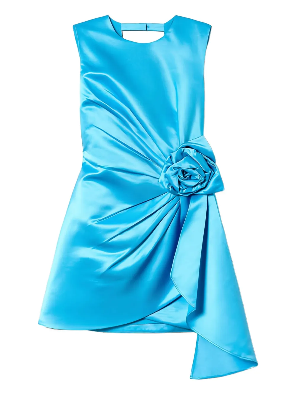 TWINSET rose-embellished sleeveless mini dress | Blue | Image 1