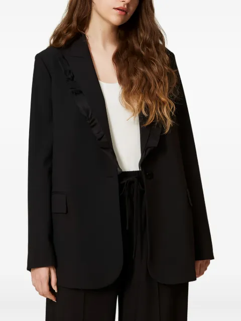 TWINSET single-breasted ruffled-trim blazer