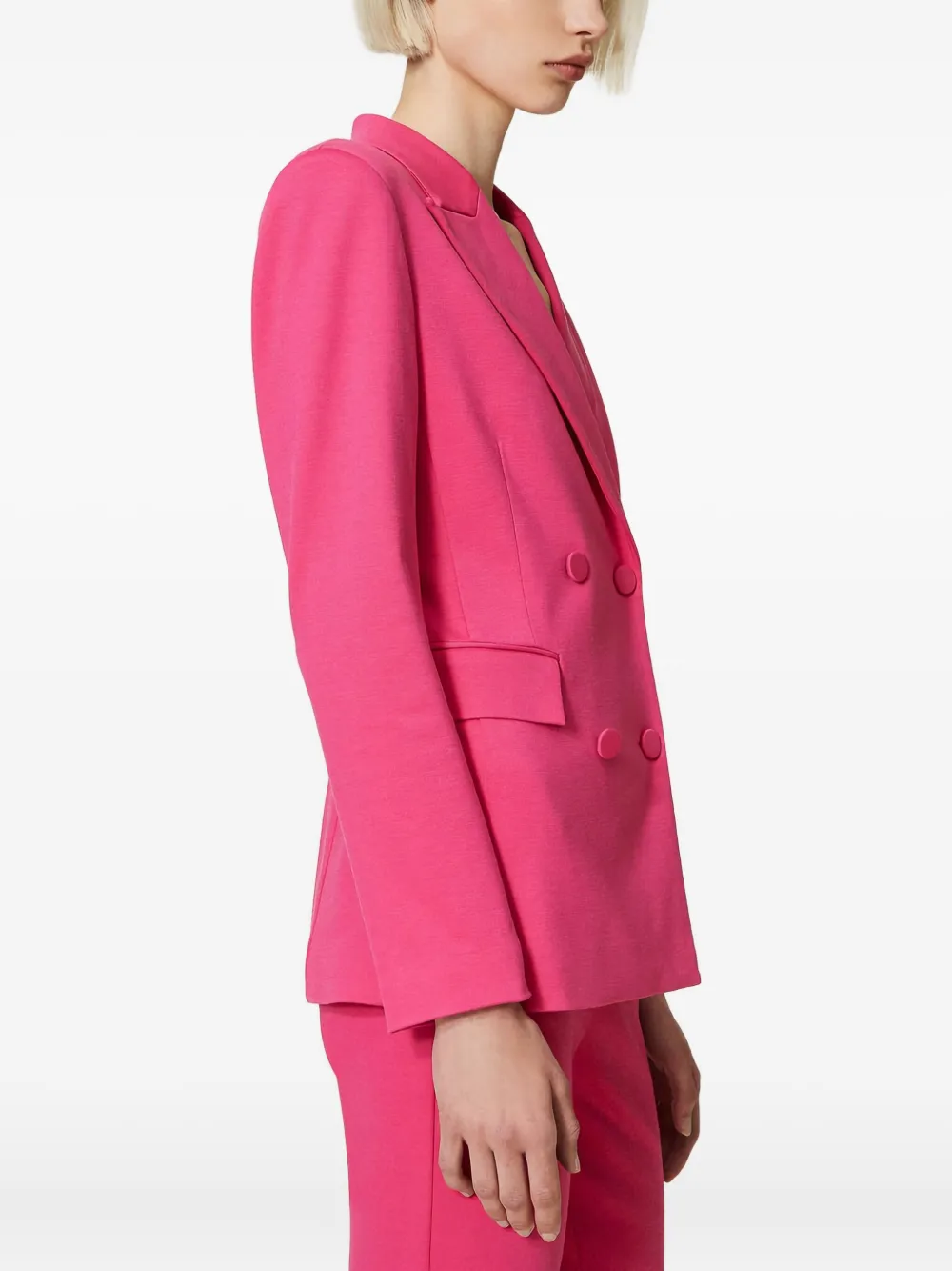 Twinset Double-breasted Blazer In Pink