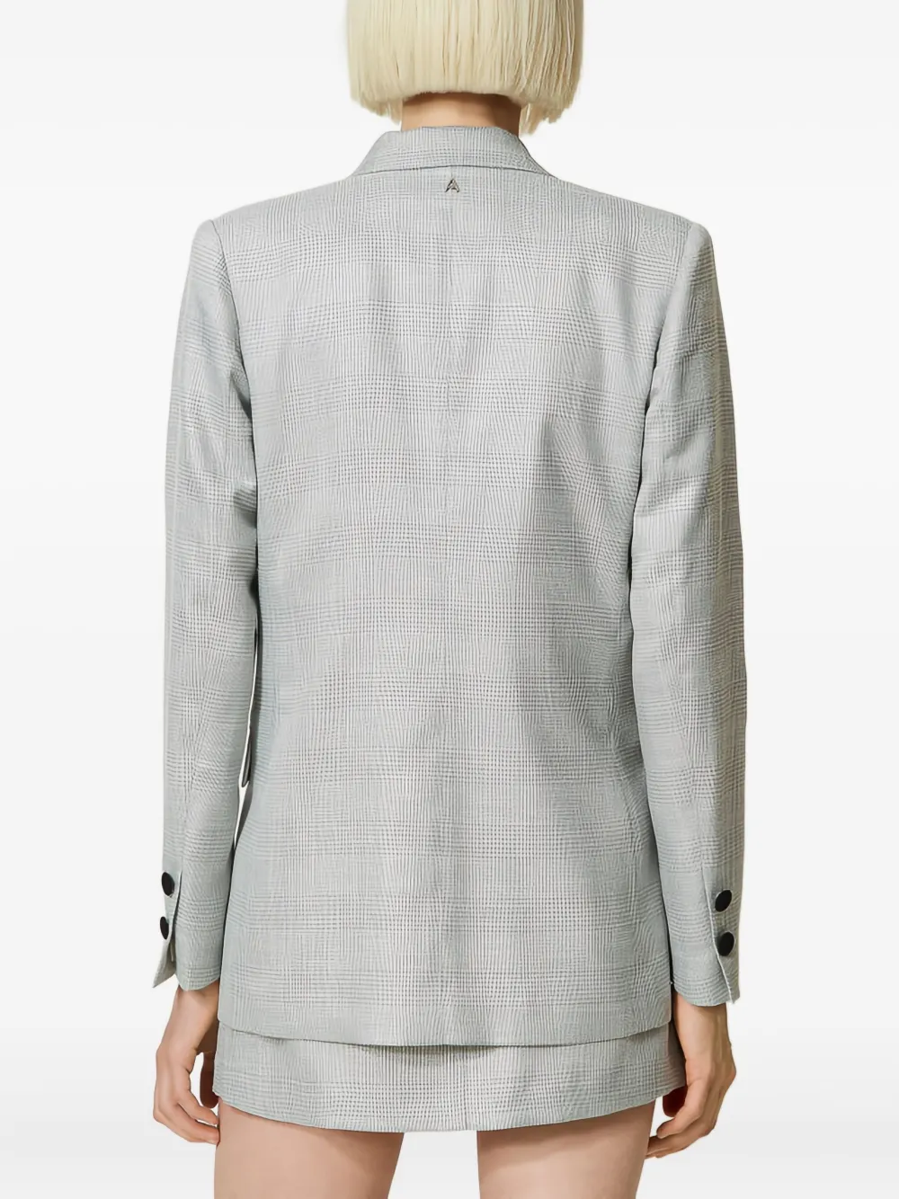 Twinset Double-breasted Blazer In Gray