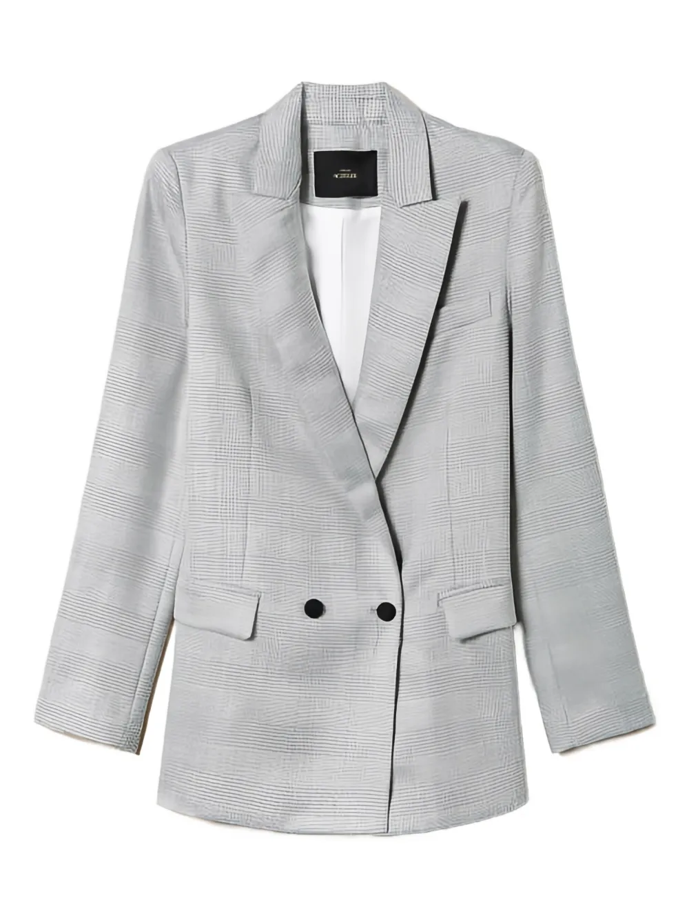 Twinset Double-breasted Blazer In Gray