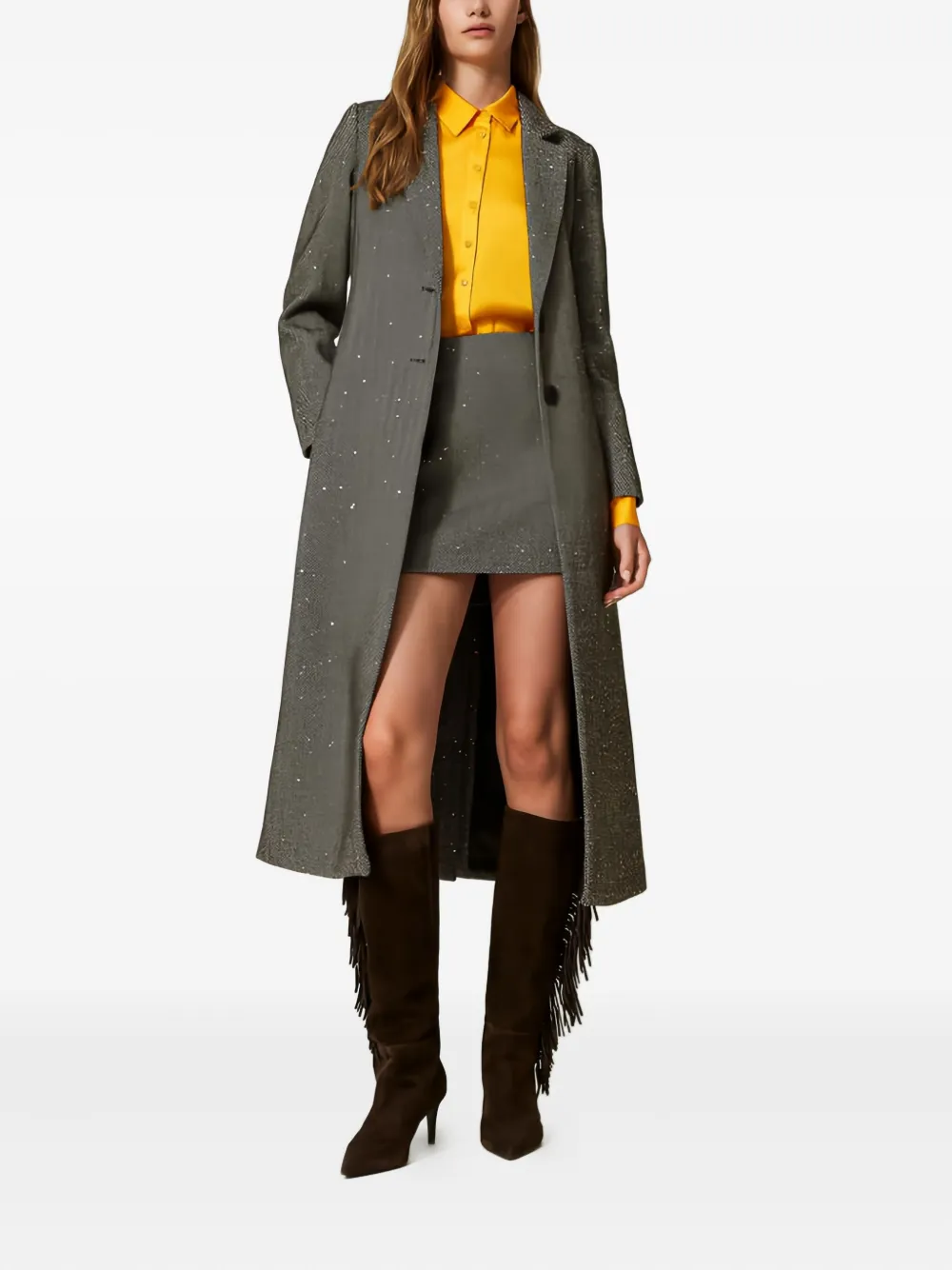 TWINSET Blouse met stippen en bisschopmouwen - Geel