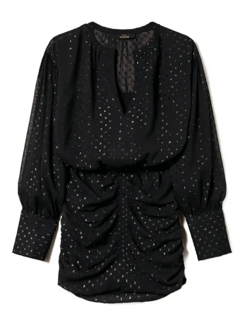 TWINSET metallic-dot gathered mini dress