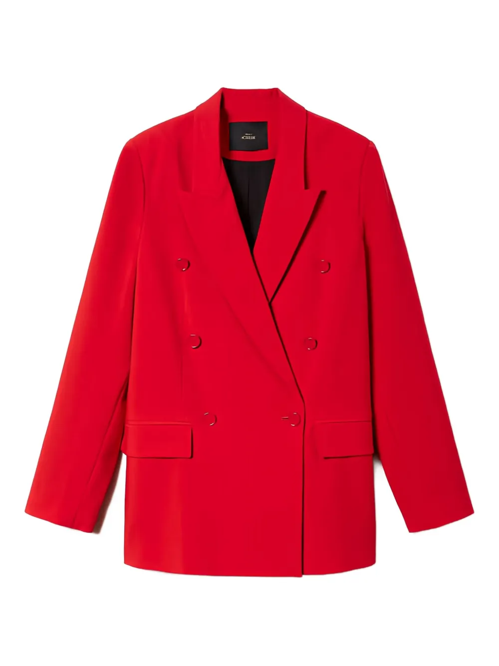 TWINSET double-breasted embroidered blazer | Red | Image 1