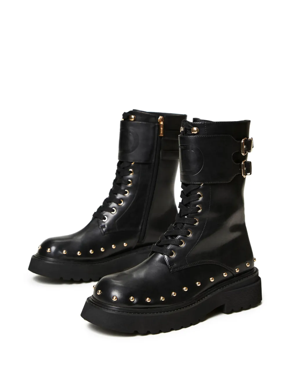 TWINSET buckle-studded lace-up combat boots | Combat Boots | Image 2