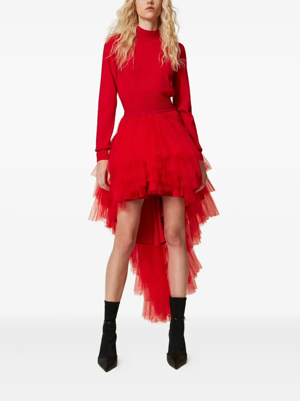 TWINSET Asymmetrische rok - Rood
