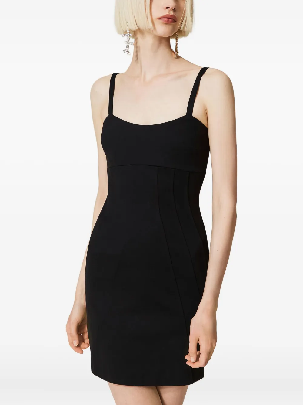  Twinset Shoulder-strap Mini Dress - Black 