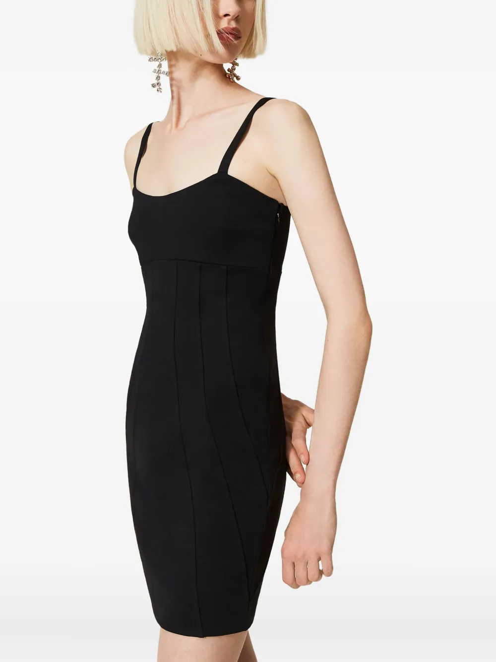 TWINSET Mini-jurk met schouderband - Zwart