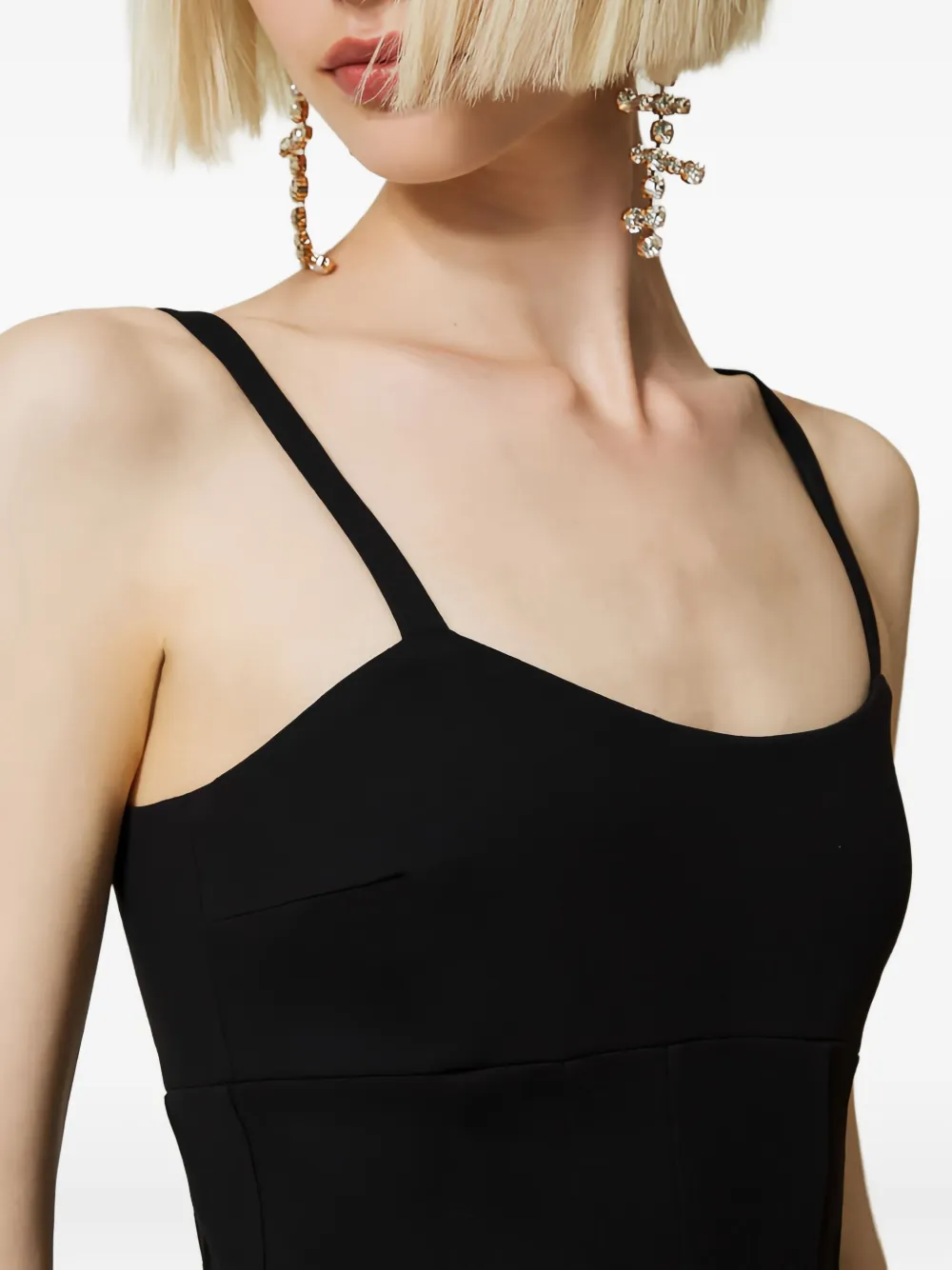 TWINSET Mini-jurk met schouderband Zwart