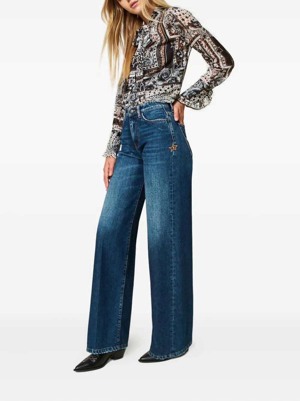 TWINSET wide-leg jeans - Blauw
