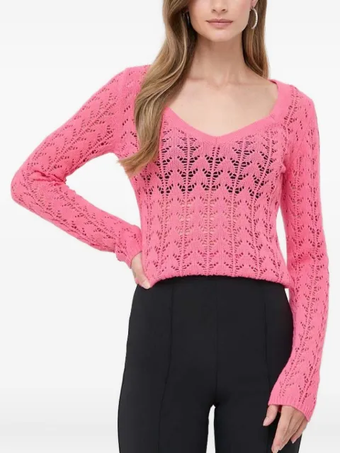 TWINSET — V-neck open-knit sweater