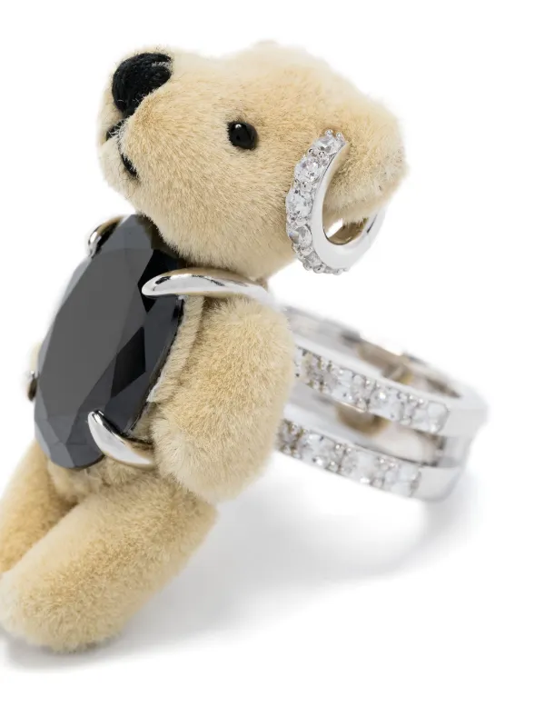 yvmin イヴミン bear リング 指輪 完売品 かず YVMIN Furry Bear リング | シルバートーン | FARFETCH JP