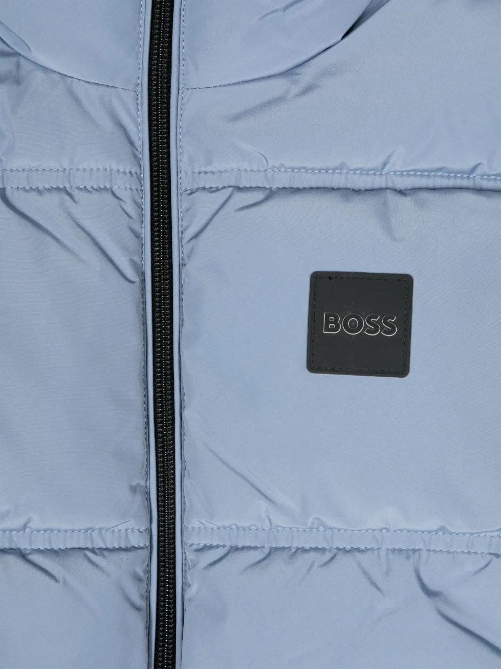 BOSS Kidswear Gilet met rubberen logo Blauw