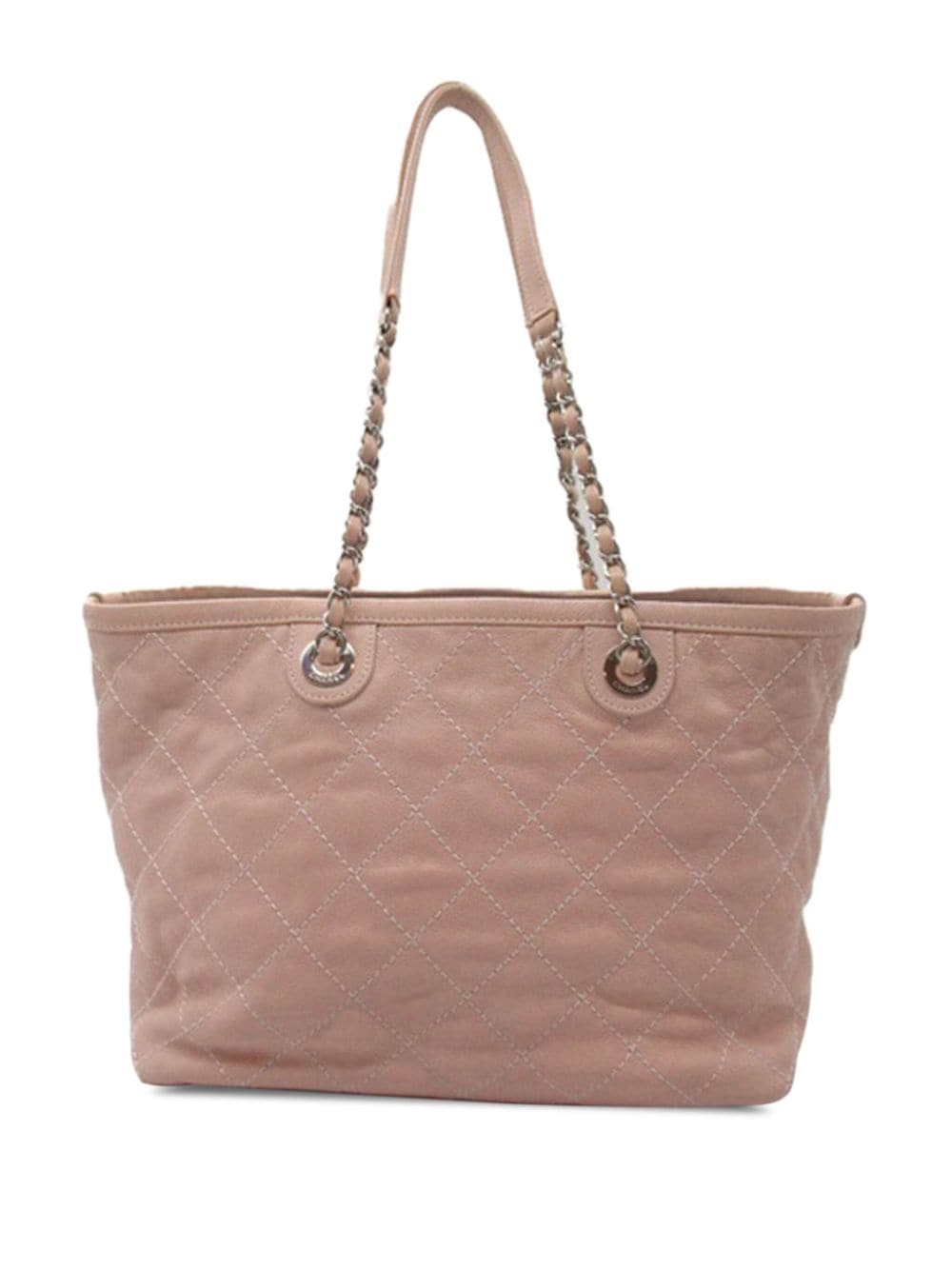 CHANEL Pre-Owned 2014-2015 CC Caviar Wild Stitch tote bag - Roze