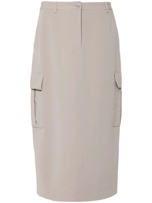 Theory Relaxed Cargo Skirt in Grey