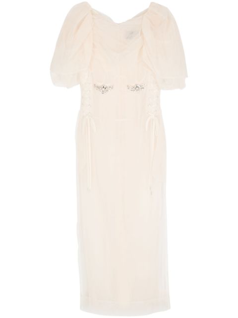 Simone Rocha crystal-embellished midi dress