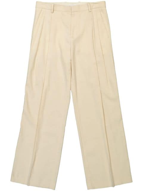 Helmut Lang pressed-crease straight trousers 