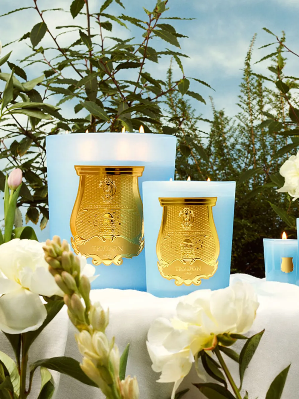 Trudon Versailles Petit Candle, Garden In Spring, 2.5 Oz. In Blue