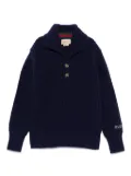 Gucci Kids ribbed-knit wool jumper - Blue