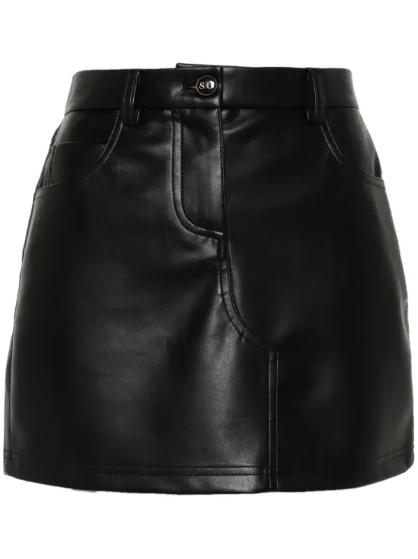 Semicouture faux-leather Mini Skirt Black FARFETCH PH