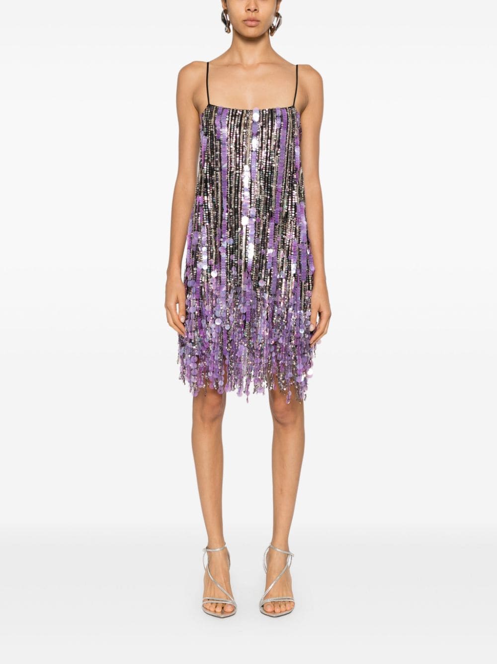 Amen sequined mini dress - Zwart