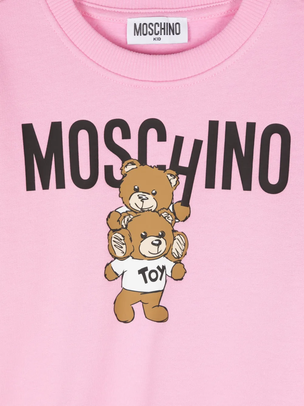 Moschino felpa neonata con orsetto rosa main image 1