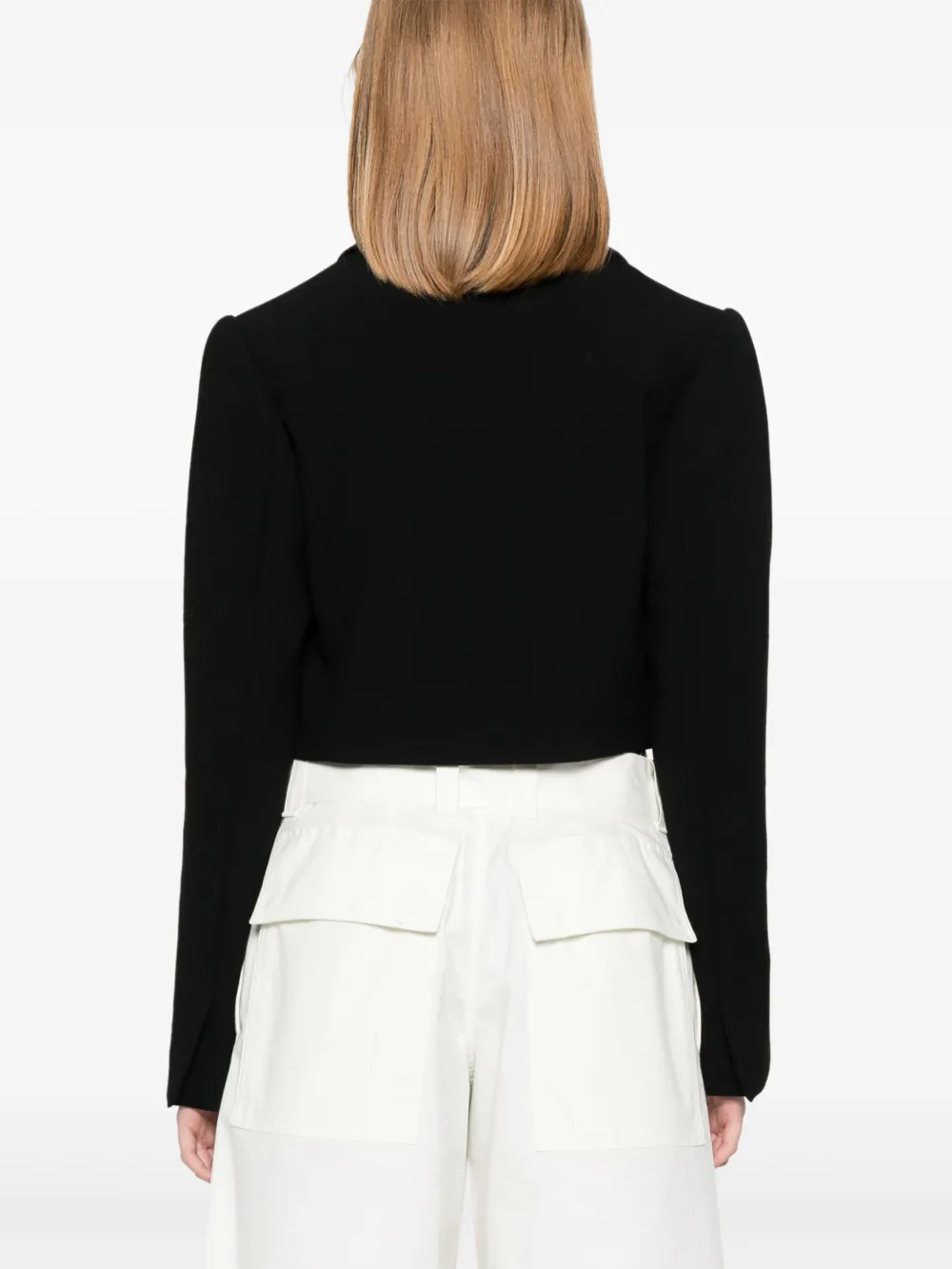 Low Classic Cropped blazer Zwart