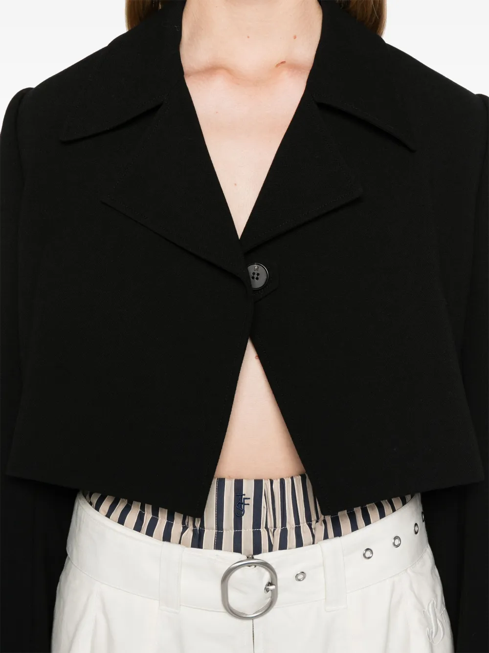 Low Classic Cropped blazer Zwart