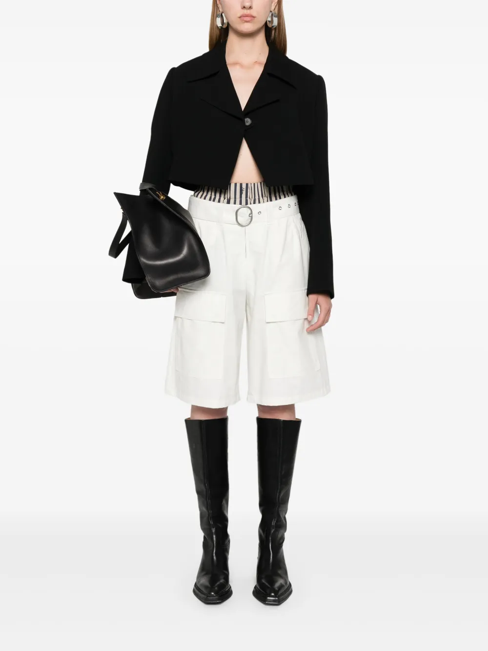 Low Classic Cropped blazer - Zwart