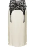 Moschino lingerie-print midi skirt - White