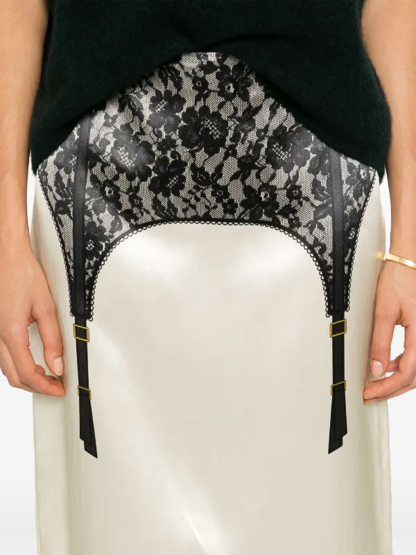 スカート Moschino Lingerie skirt Moschino lingerie-print Midi Skirt | White | FARFETCH ID