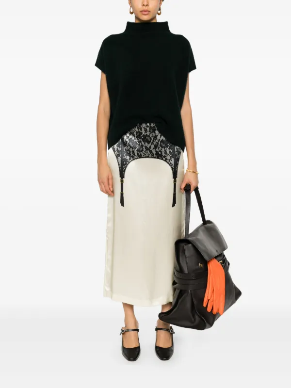 ◆Moschino ランジェリープリントミディスカート MOSCHINO JEANS Flower Print Wrap Midi Skirt | Black | FARFETCH