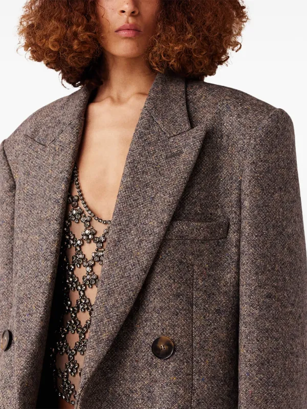 Stella McCartney ロング ダブルコート | ニュートラル | FARFETCH JP