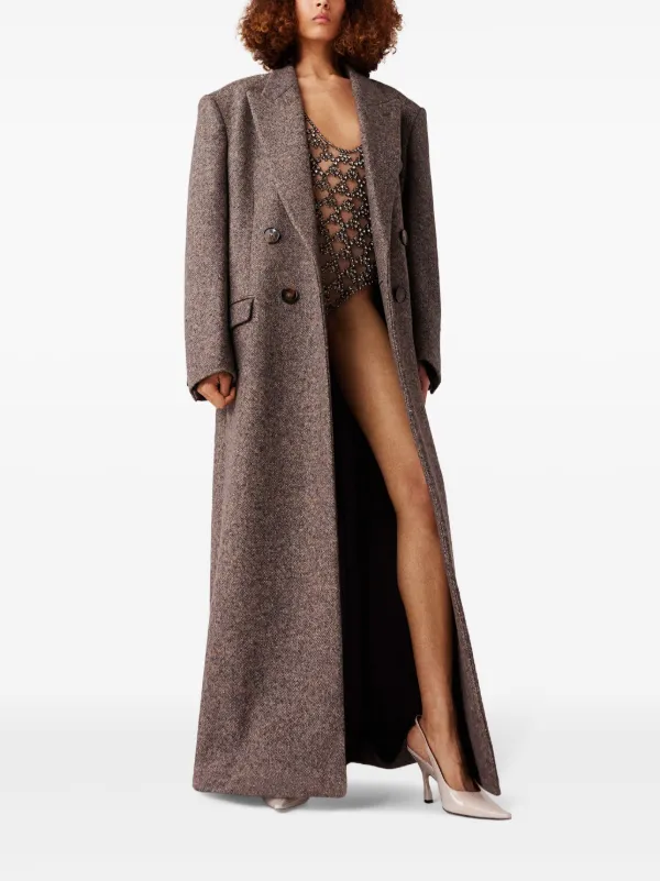 Stella McCartney ロング ダブルコート | ニュートラル | FARFETCH JP