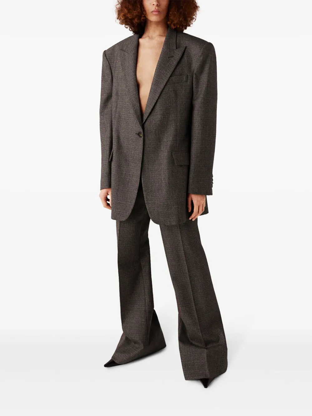 Stella McCartney Wollen pantalon Grijs