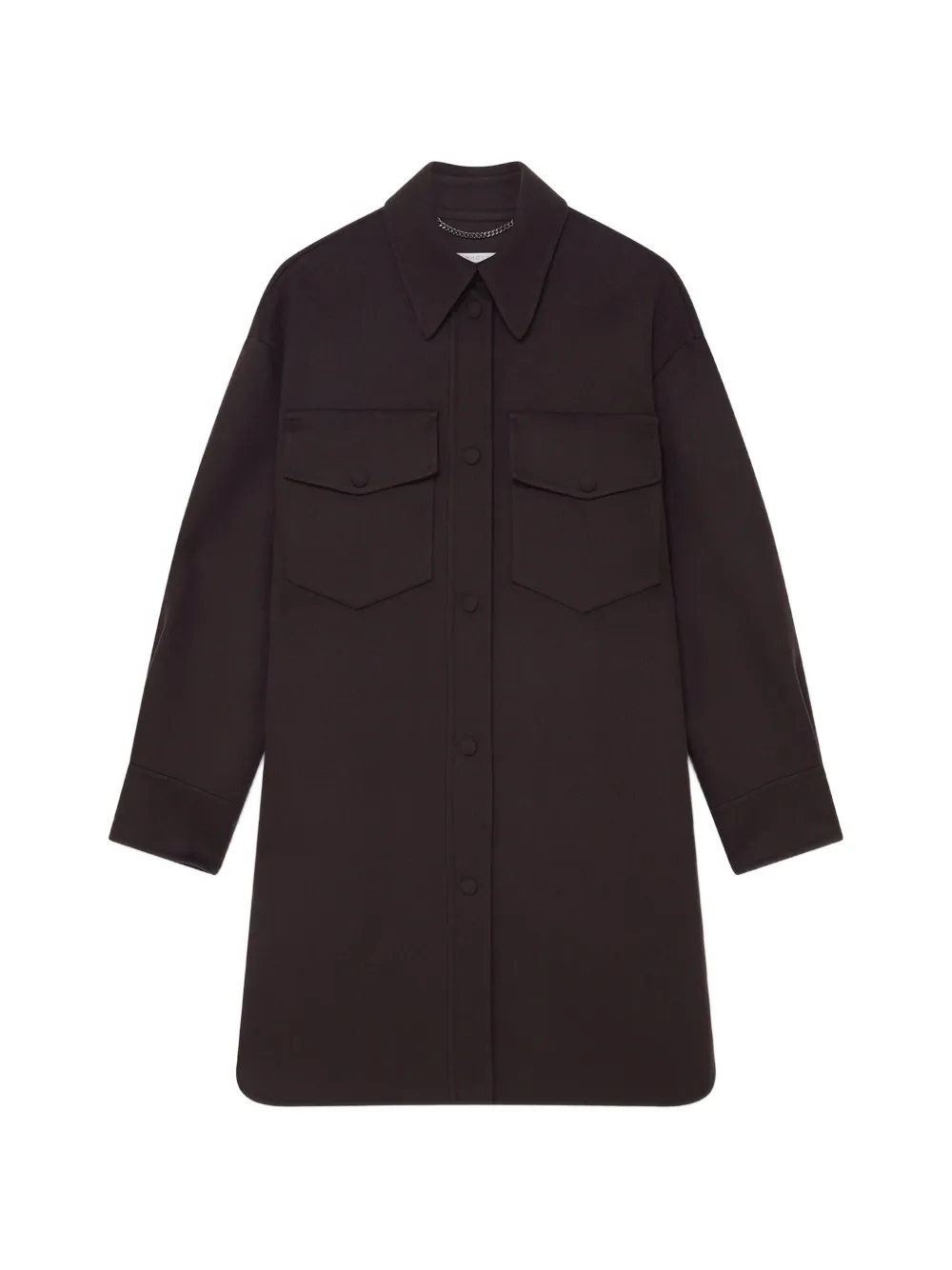 Stella McCartney Shirtjack met drukknoopsluiting Bruin