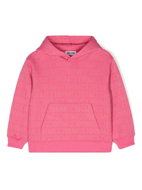 Moschino Kids logo-intarsia hoodie