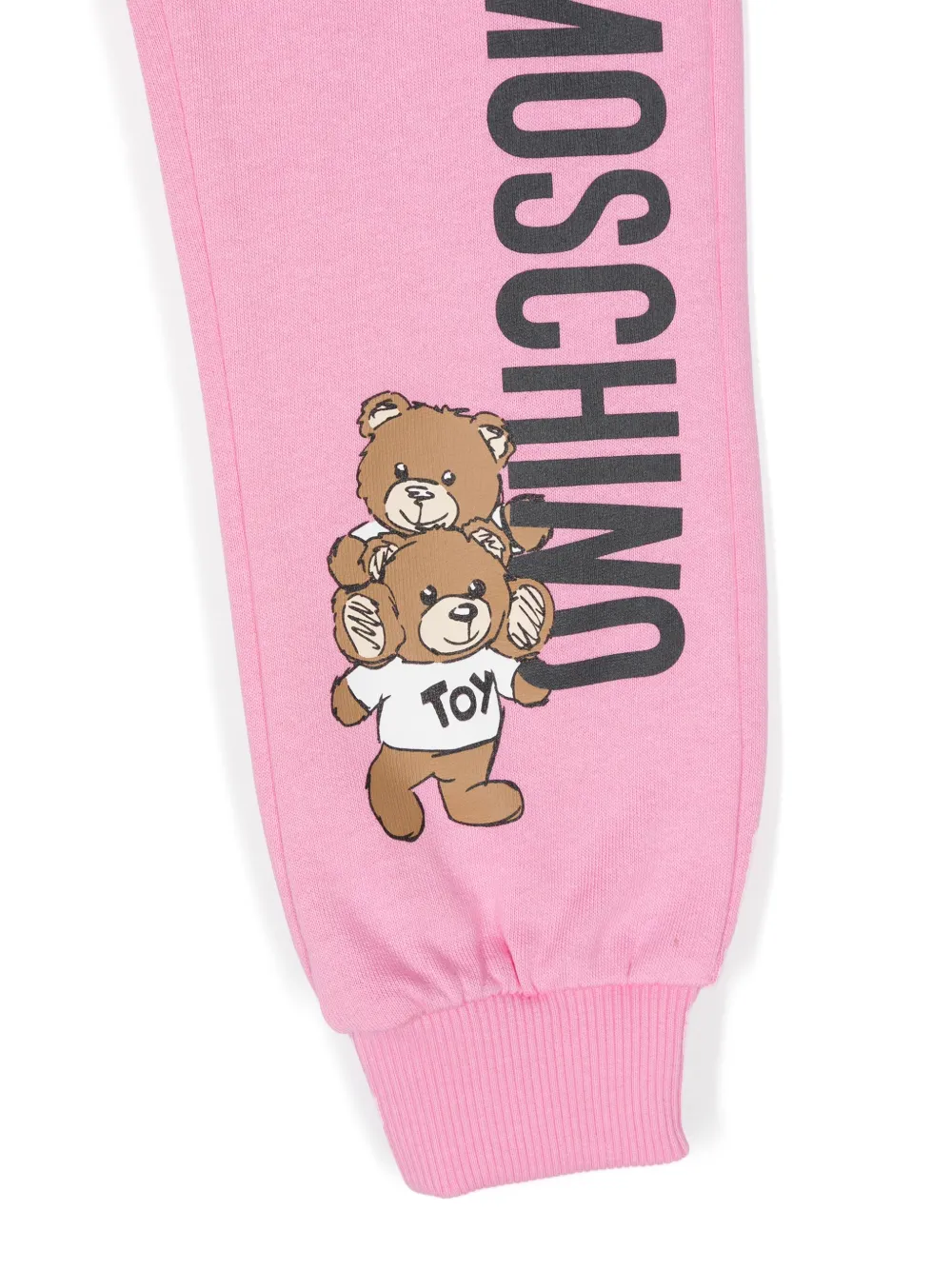 Moschino Kids Trainingsbroek met logoprint Roze