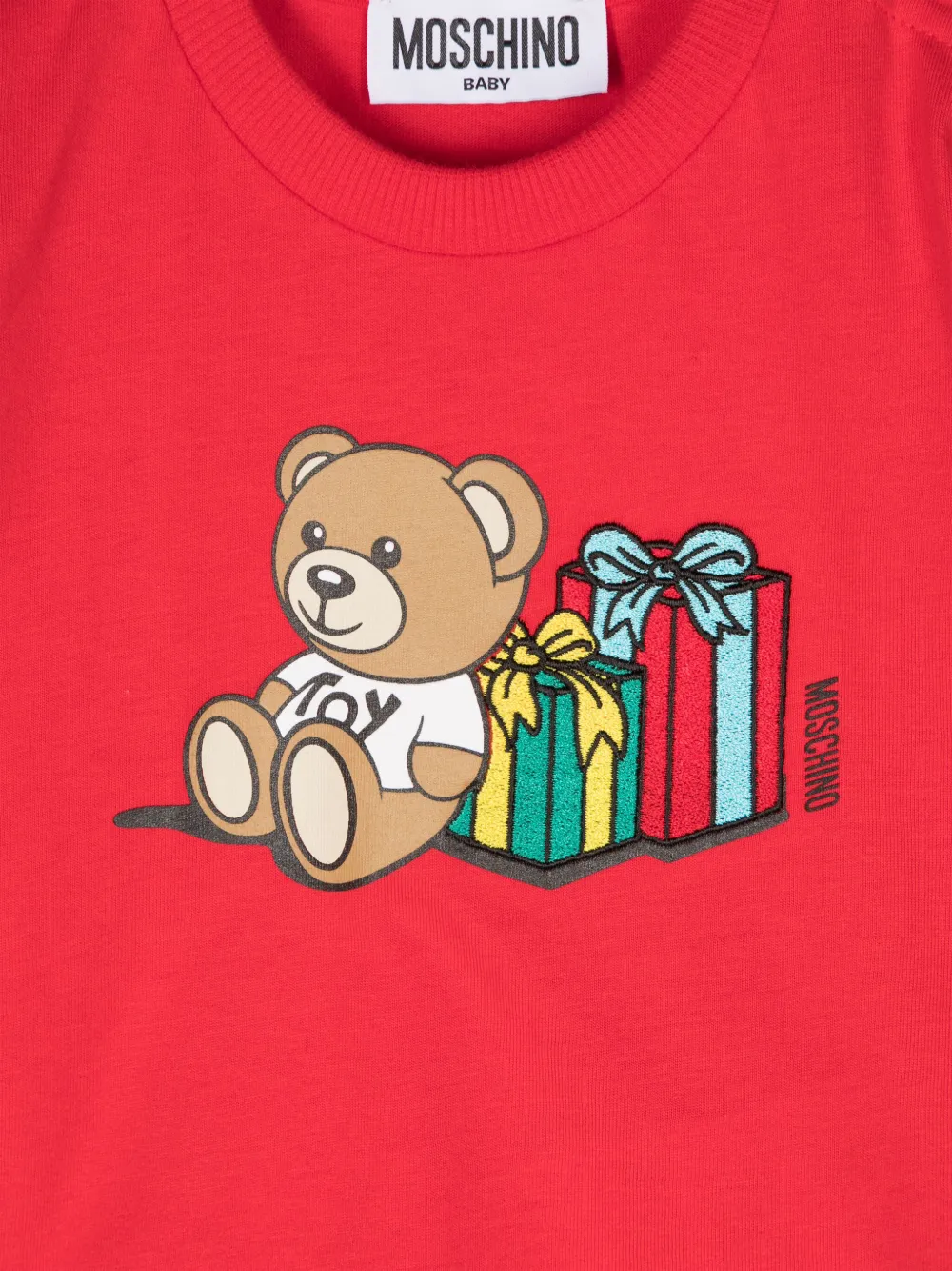 Moschino Kids T-shirt met teddybeerprint Rood