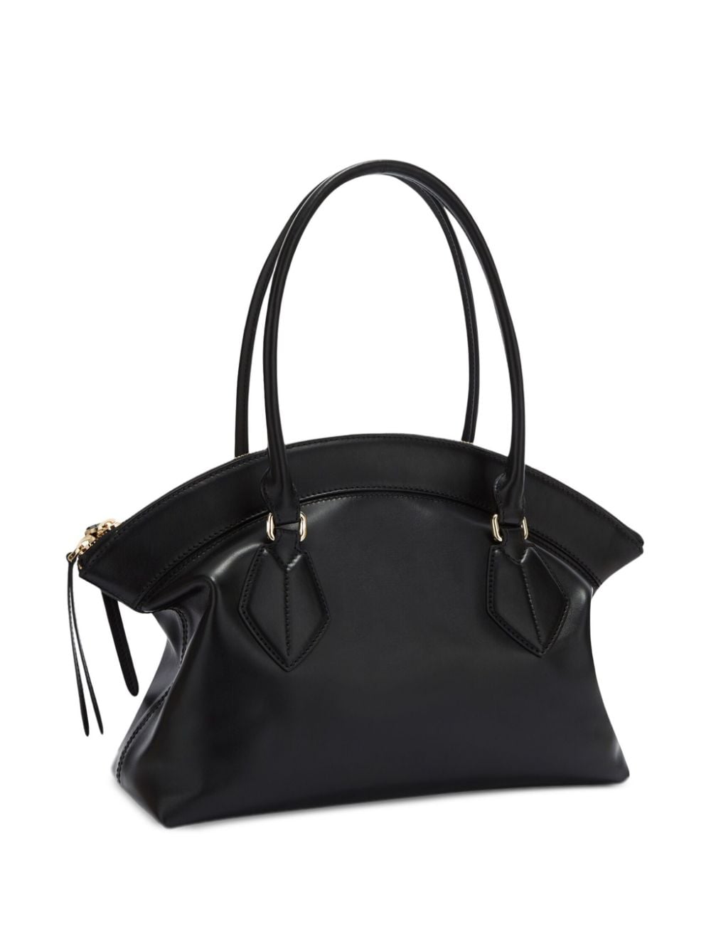 Shop Furla Leather Tote Bag In Black